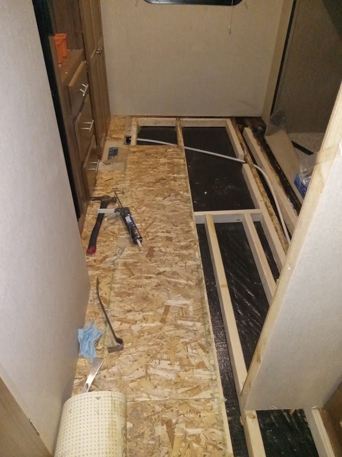 Fifth Wheel Trailer Floor Repair Structure