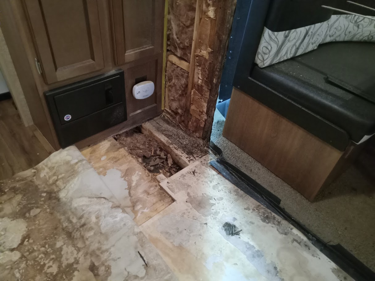 Fifth Wheel Trailer Floor Repair Rotted Wood
