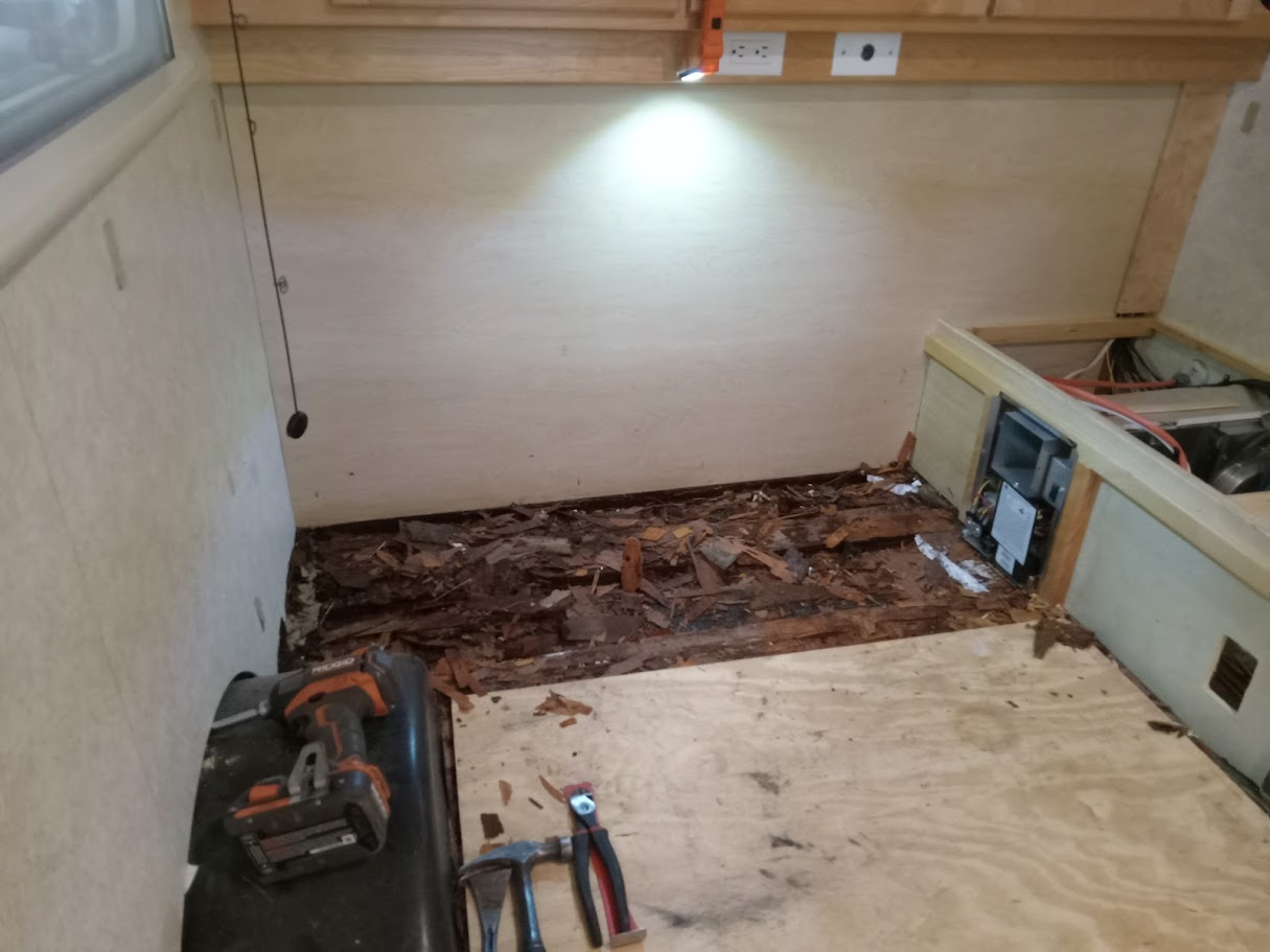 Fifth Wheel Trailer Floor Repair Rotted Floor