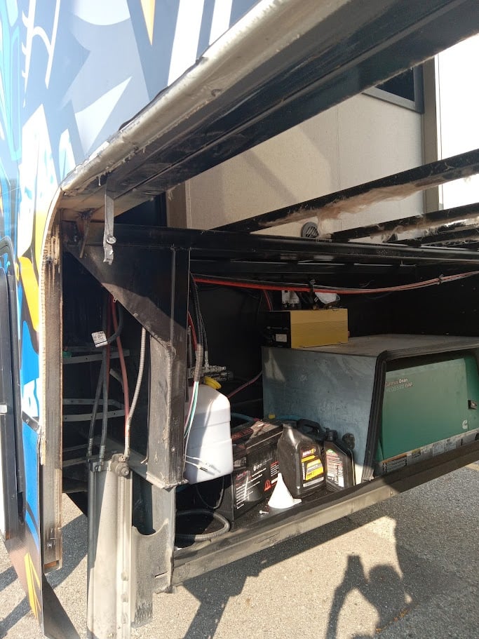 Blue Large RV repair