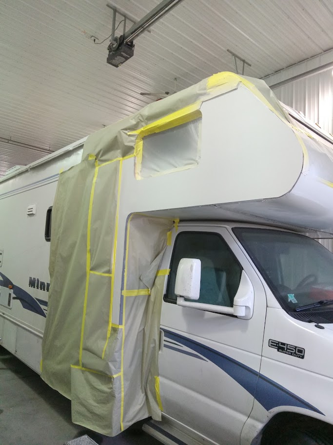 RV Class C Repair Plastic on side