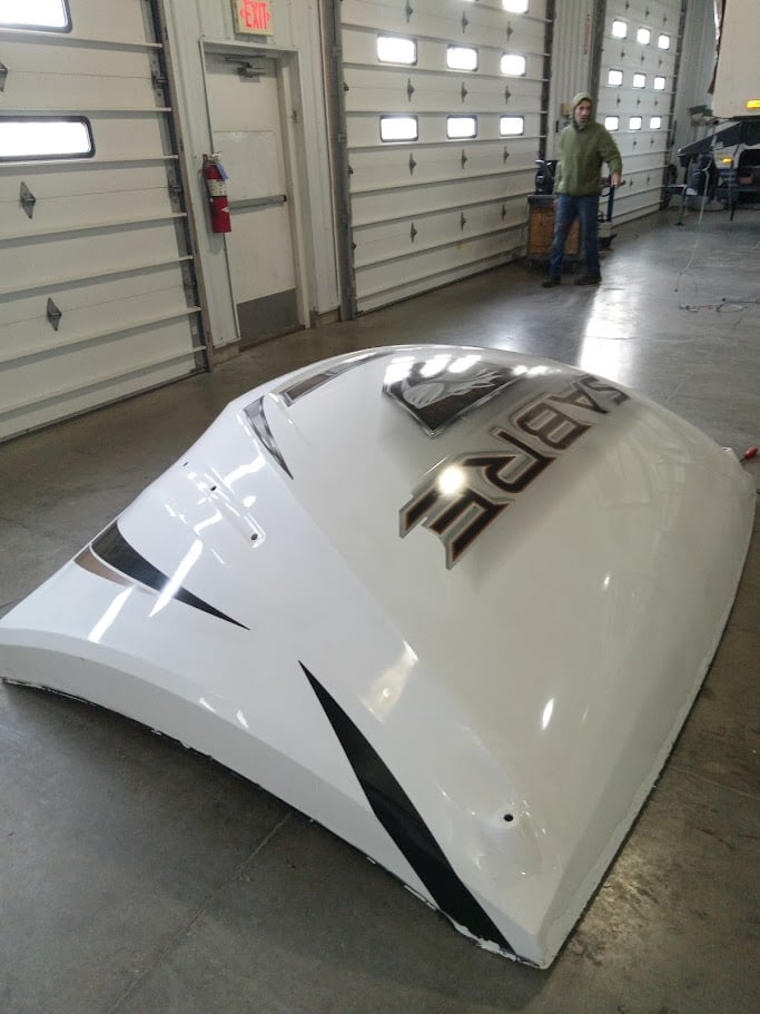 RV Class C Repair back piece