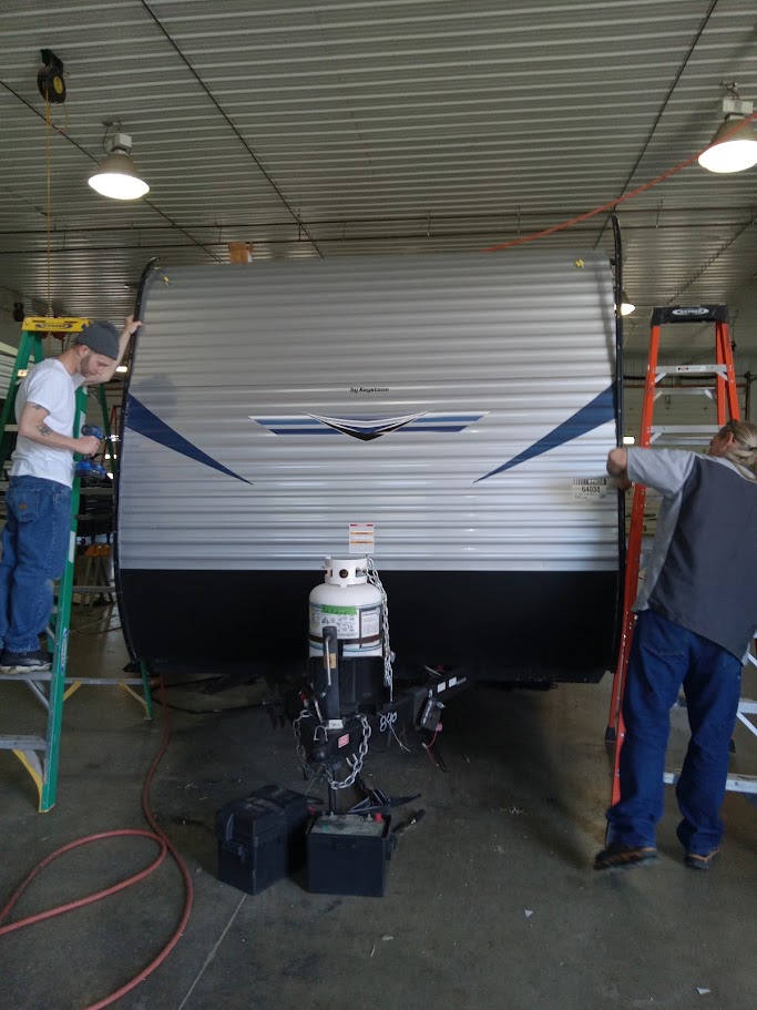 Finished back of RV
