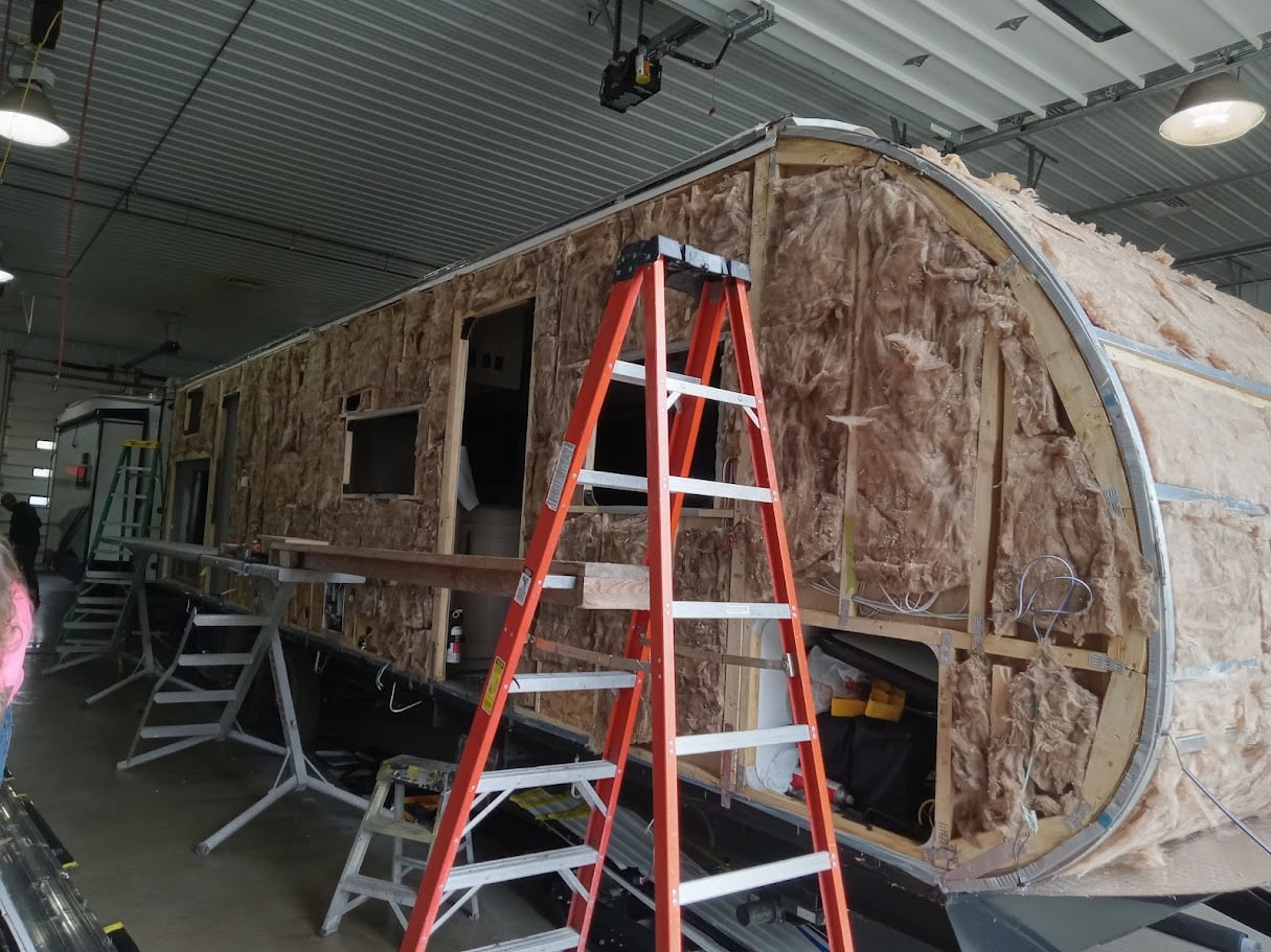 RV siding stripped
