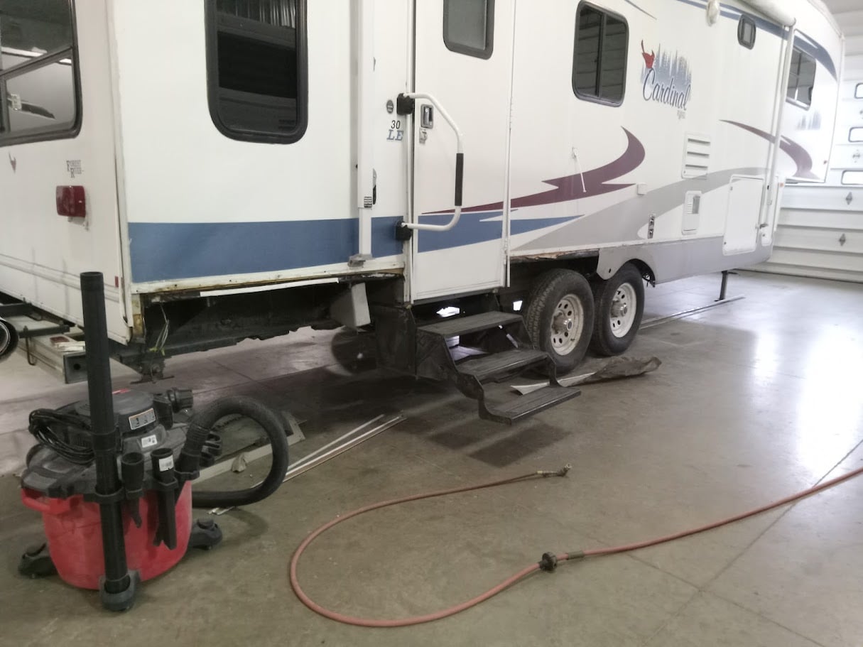 Cardinal RV exterior metal repair