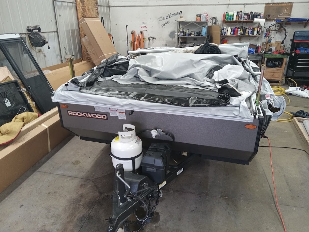 RV Tent Repair folded