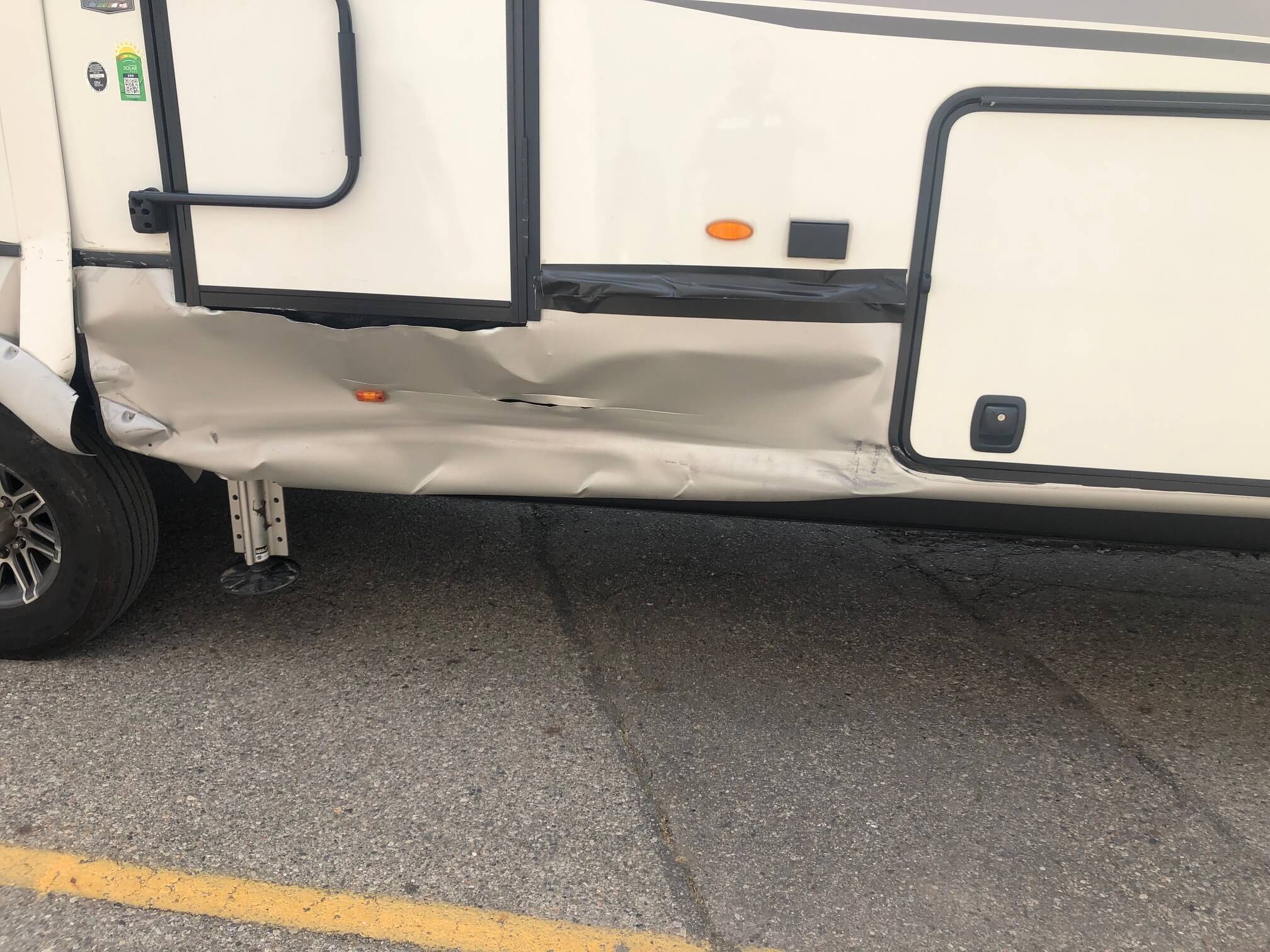 RV tire blowout repair