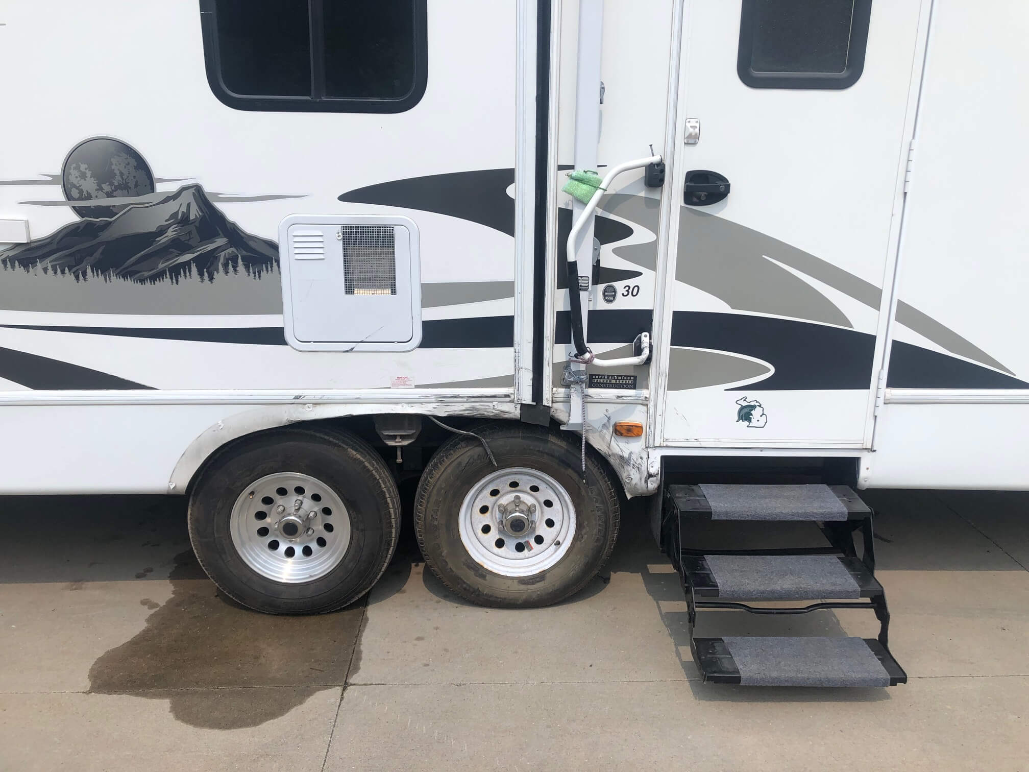 RV tire blowout repair