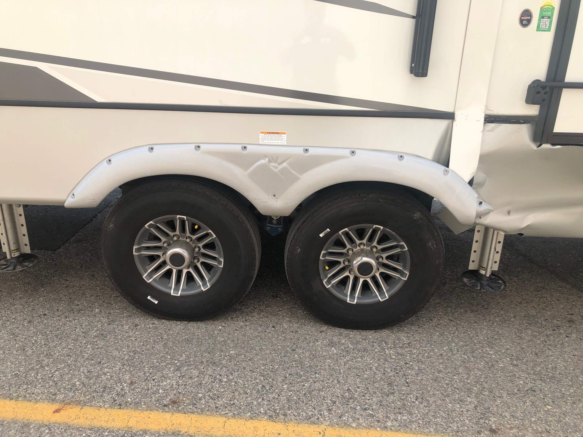 RV tire blowout repair