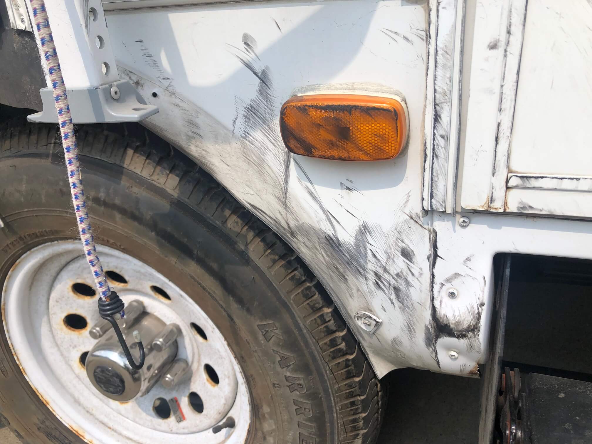 RV tire blowout repair